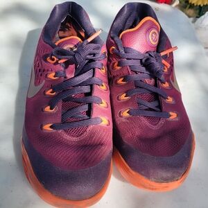 Nike Kobe Bryant Kids Shoes in Purple and Orange Size 4Y